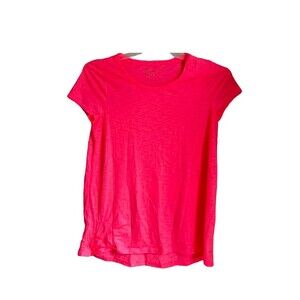 Lilly Pulitzer Hot Pink T-shirt Short Sleeve Round Neck Basic Pullover Logo S